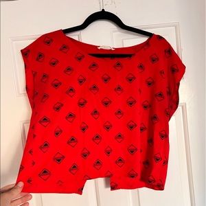 Marine Layer tribal print red top